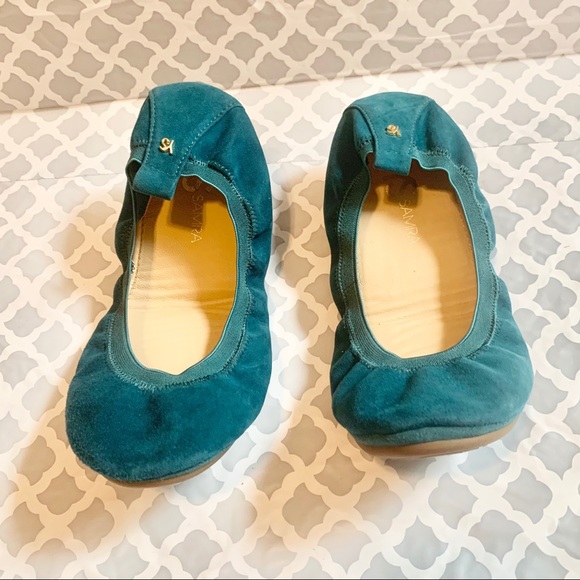 Yosi Samra Samara Blue Suede Flats - 7
